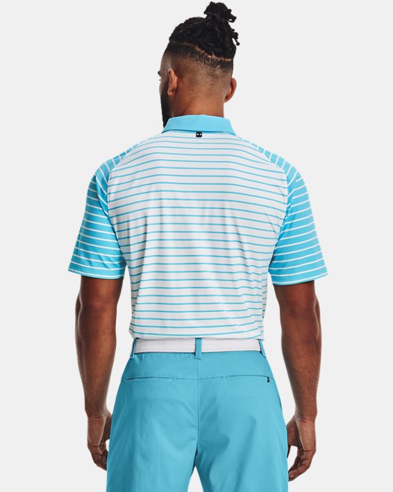 Men's UA Iso-Chill Mix Stripe Polo, Blue, pdpMainDesktop image number 1